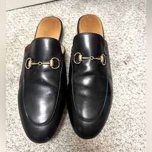 Gucci Princetown leather slipper.  Loafer slides.